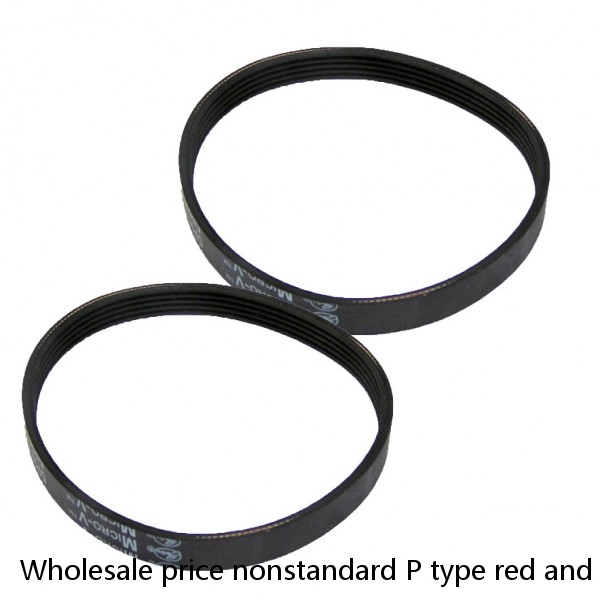 Wholesale price nonstandard P type red and black rubber groove belt #1 small image