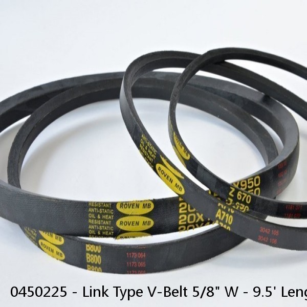 0450225 - Link Type V-Belt 5/8" W - 9.5' Length - Link Type Belting #1 small image