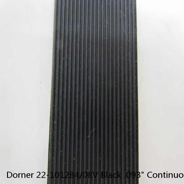 Dorner 22-101284/08V Black .093" Continuous Ribbed Conveyor Belt 10" X 12'10" #1 image