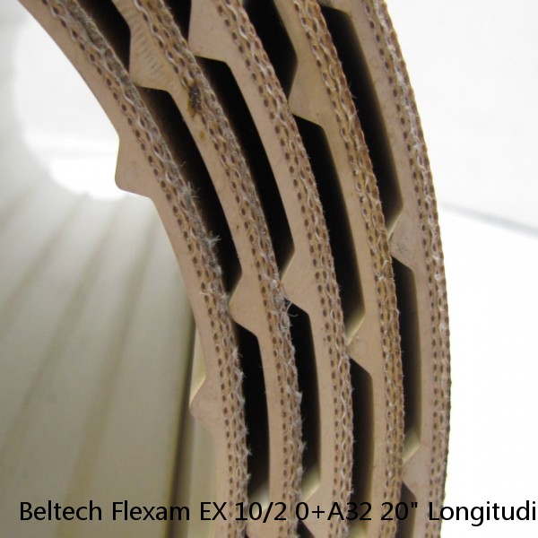 Beltech Flexam EX 10/2 0+A32 20" Longitudinal Ribbed Conveyor Belt 15'4" #1 image